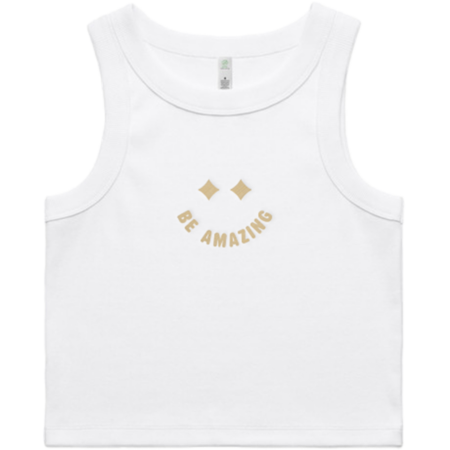 Smile Ribbed Crop Tank
