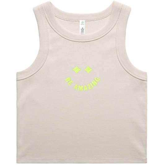 Smile Ribbed Crop Tank