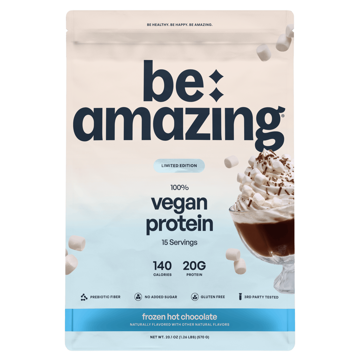 Be Amazing Vegan Protein Frozen Hot Chocolate