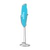 A white handheld mixer with stainless steel beaters, perfect for baking tasks.