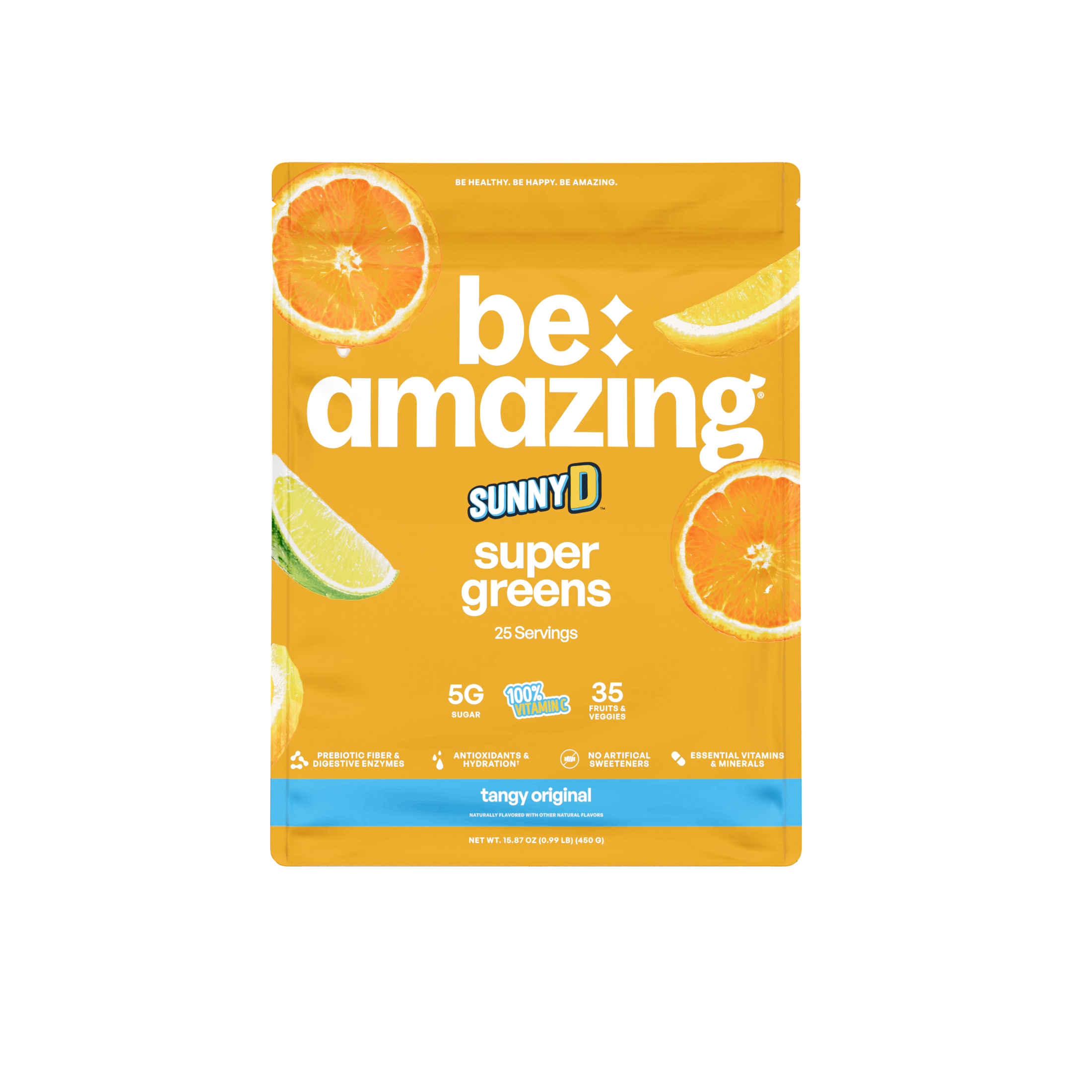 Be Amazing x Sunny D. collab super greens powder